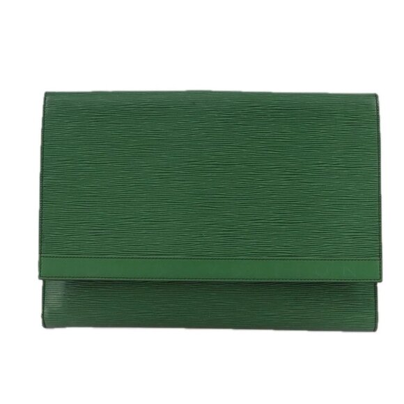 LOUIS VUITTON Epi Document case Clutch Bag Green LV - Picture 2 of 16
